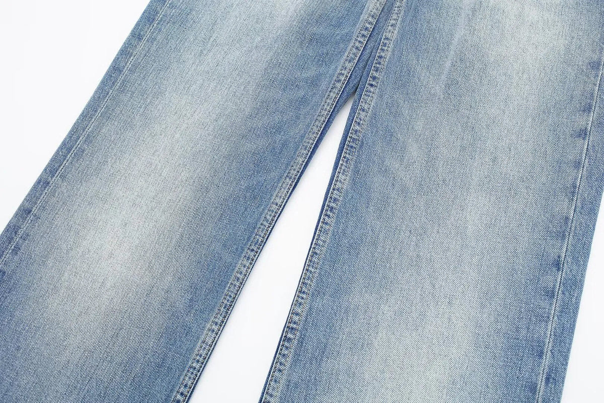 Casual Mid‑Waist Straight‑Leg Jeans for Women