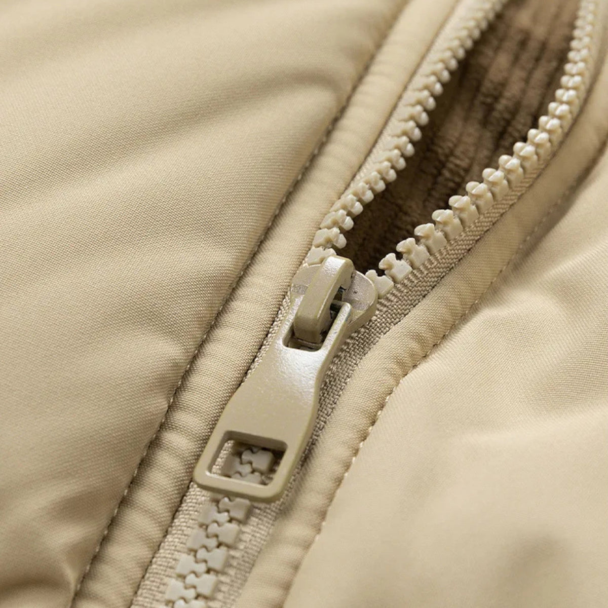 Men’s Quilted Waterproof Fleece Winter Jacket with Removable Hood and Stand-up Collar