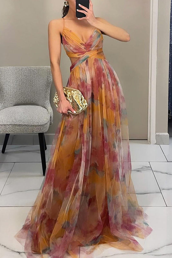 Women’s Effortless Floral Printed Maxi Style Summer Dress for Evening Parties