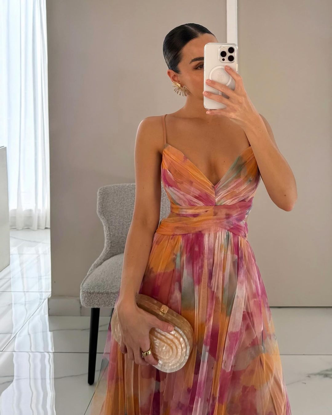 Women’s Effortless Floral Printed Maxi Style Summer Dress for Evening Parties