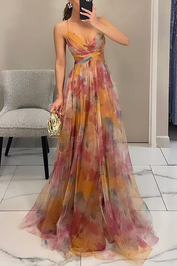 Women's Fashion Floral Maxi Dress - Ideal for Parties, Beach Outings, and Outdoor Getaway