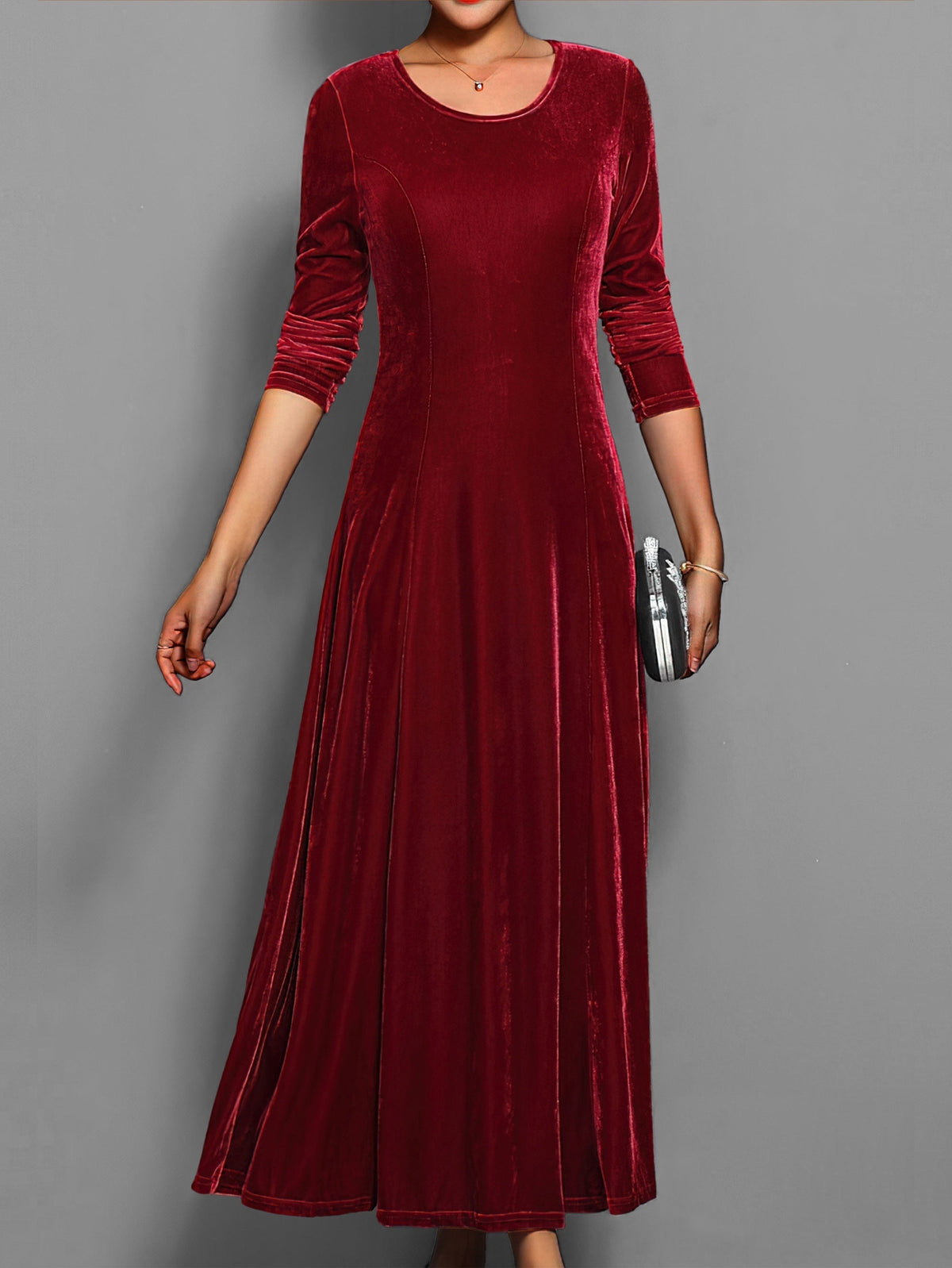 Women’s Long Sleeve Formal Dress Classic Party Elegance