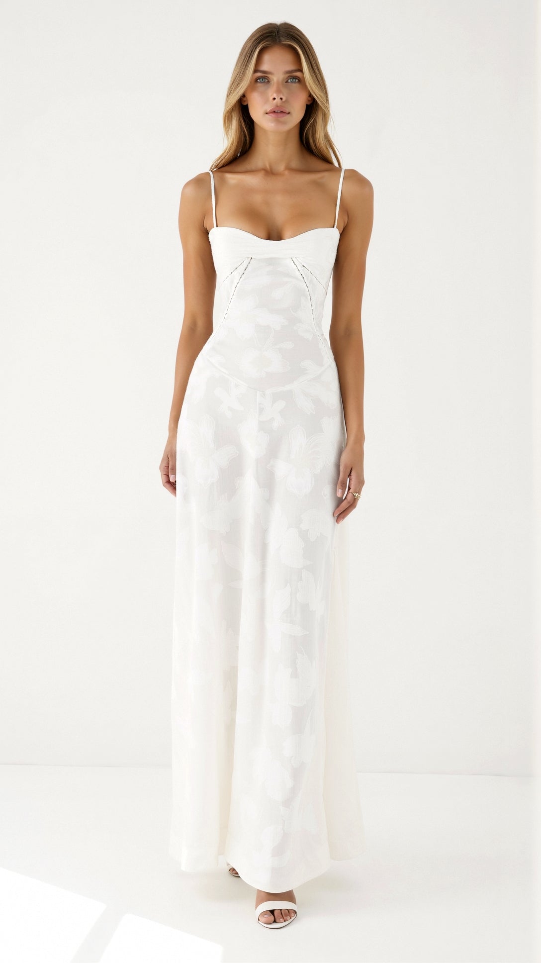 Women's Refined Bustier-Inspired Evening Maxi Wedding Guest Dress