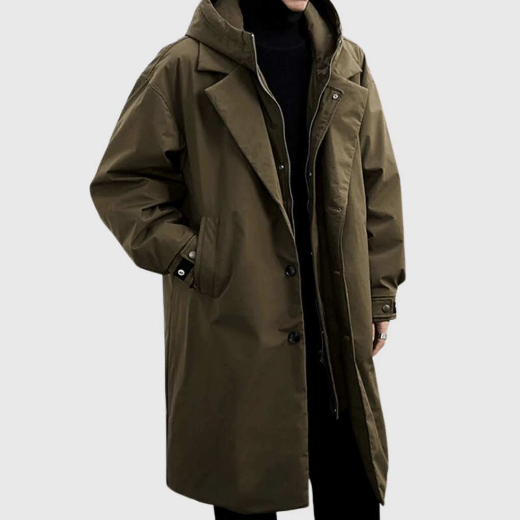 Men’s Waterproof Raincoat All-Weather Outdoor Jacket with Hood