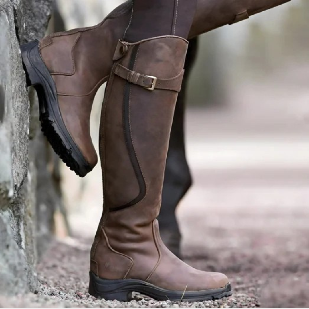 Women's Practical Equestrian Elegance Outdoor High Riding Boots