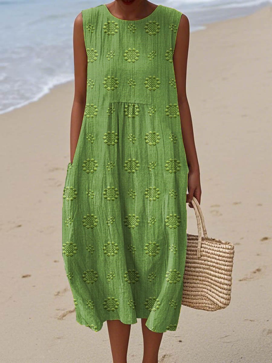 Timeless Flowing Embroidered Summer Dress for Everyday Wear and Events