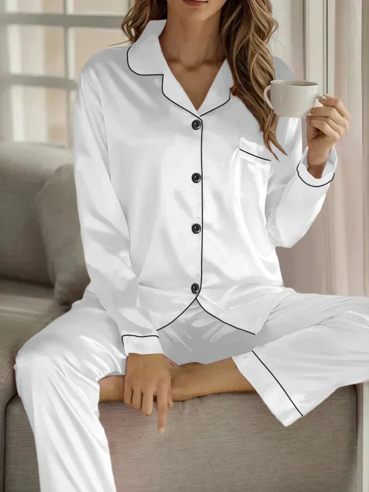 Women's Casual Fashion Lounging Pajama Set for Night Sleep