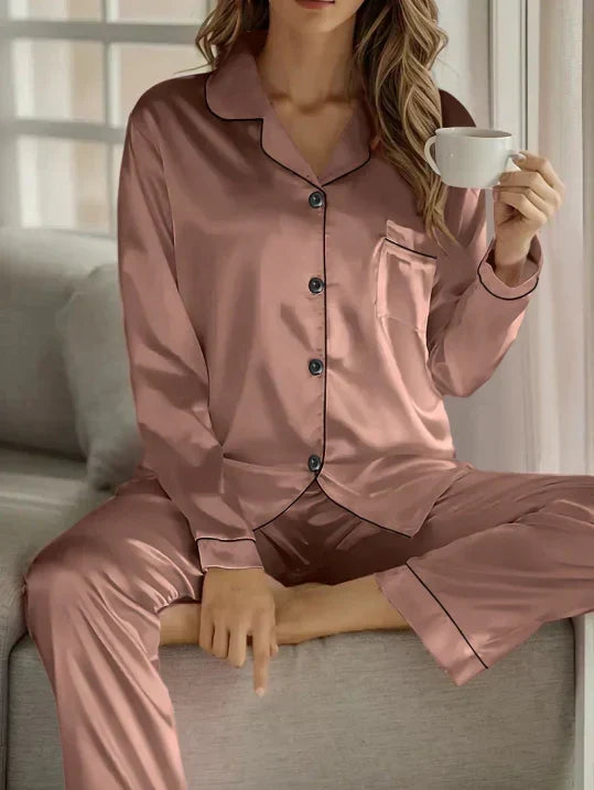 Women's Casual Fashion Lounging Pajama Set for Night Sleep
