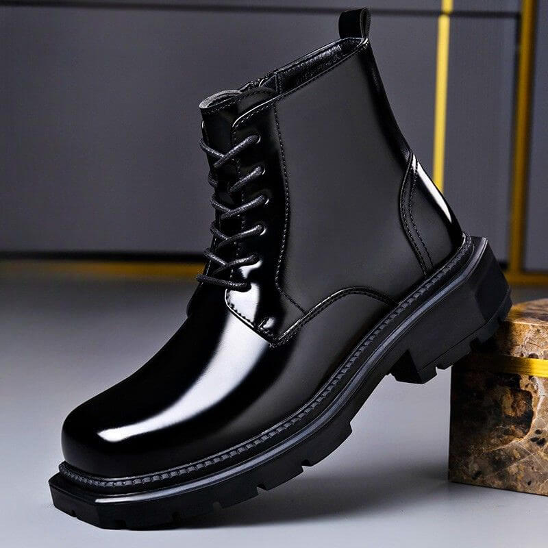 Vantello | Men’s Vintage Gloss Leather Boots