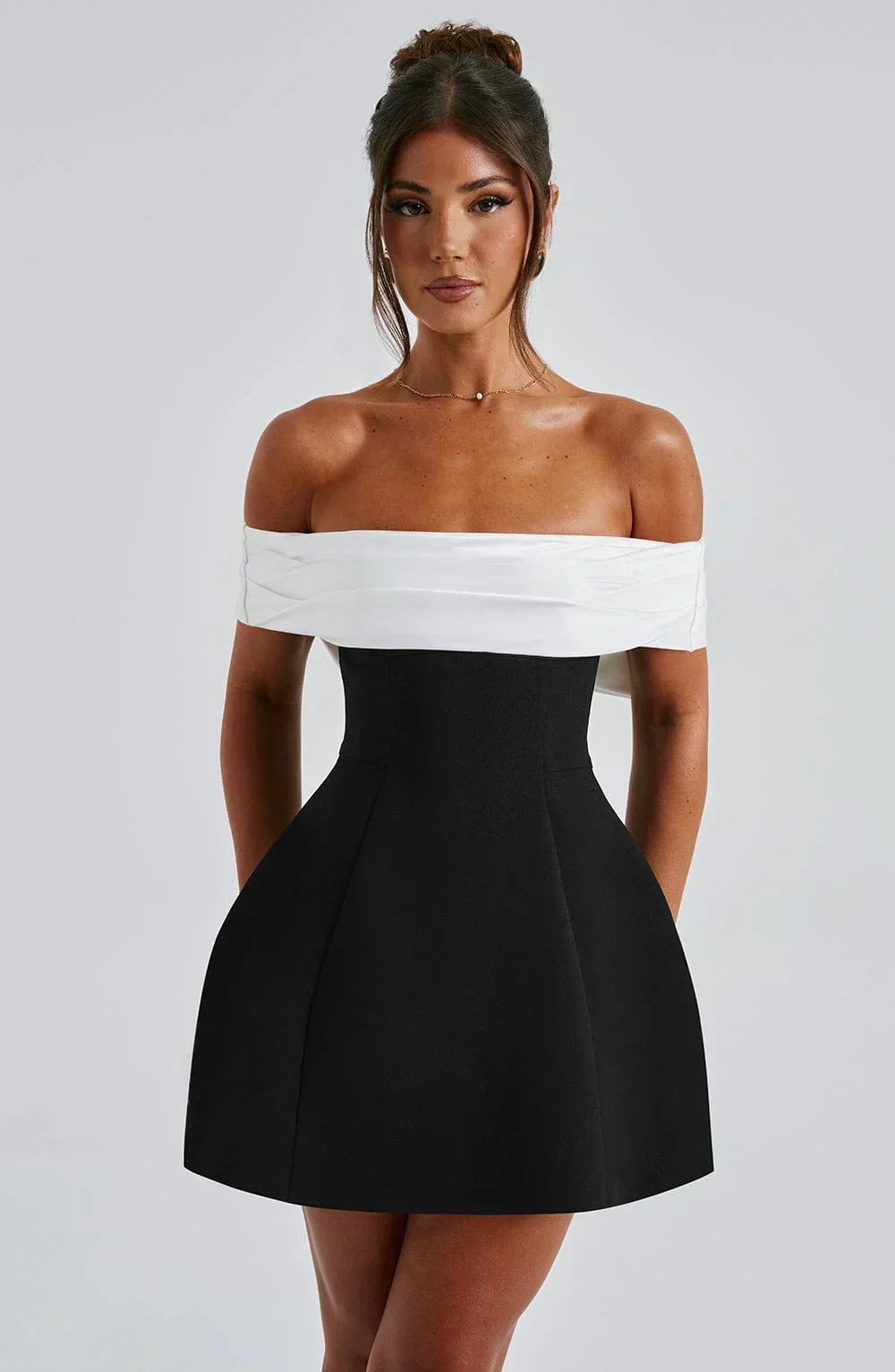 Women's Chic Trendy Bow Mini Dress for Special Events