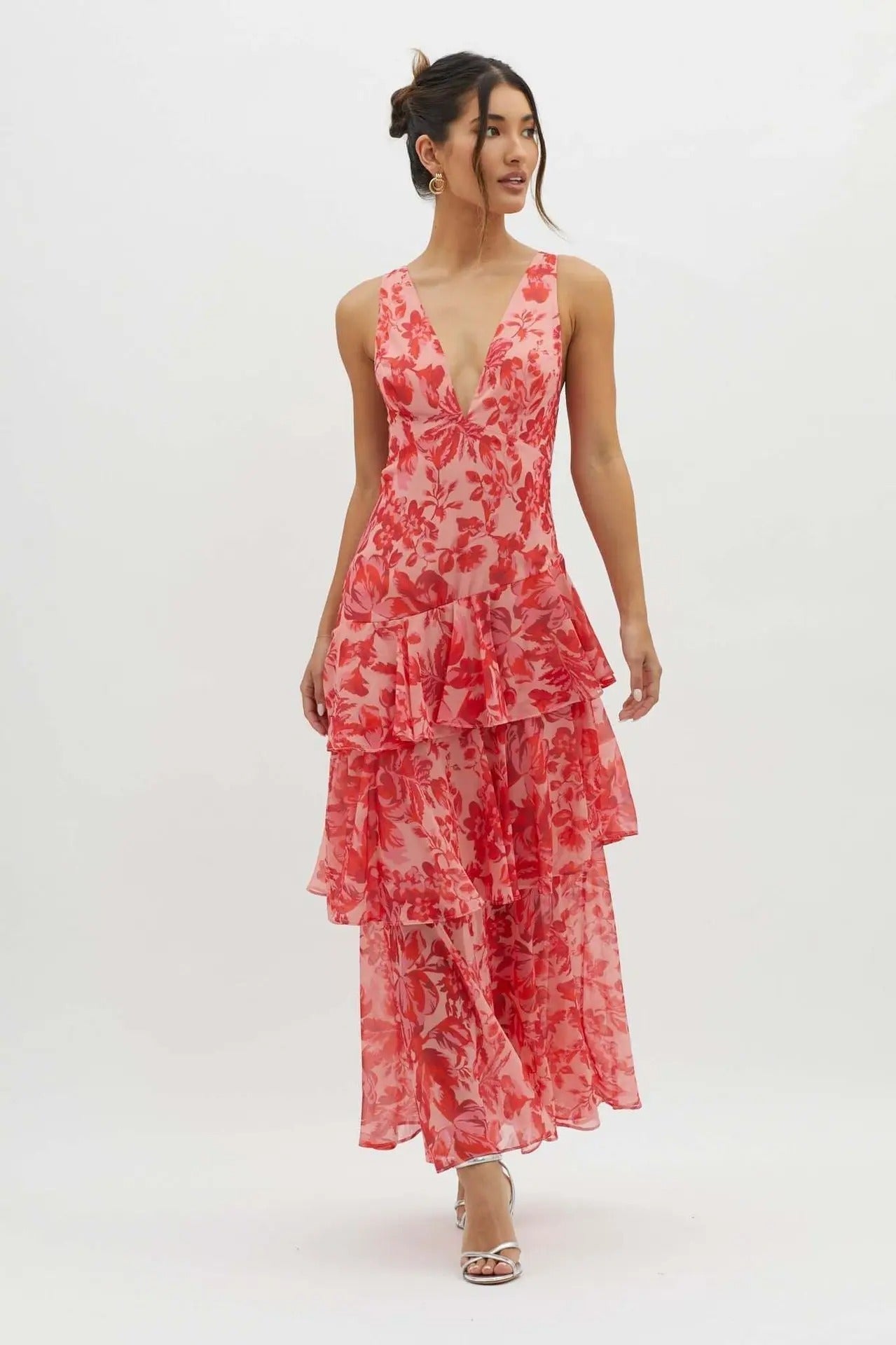 Women's Captivating Summer Party Maxi Dress in Turquoise and Sapphire Shades