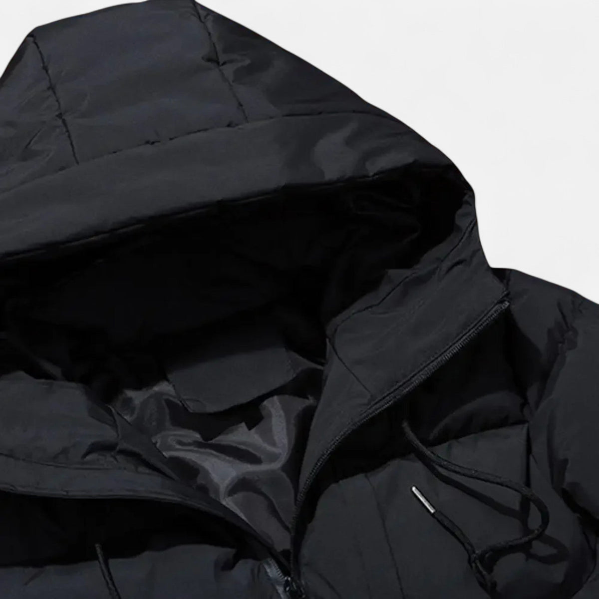 Timeless Men's Winter Hooded Layer Puffer Jacket for Cold Weather