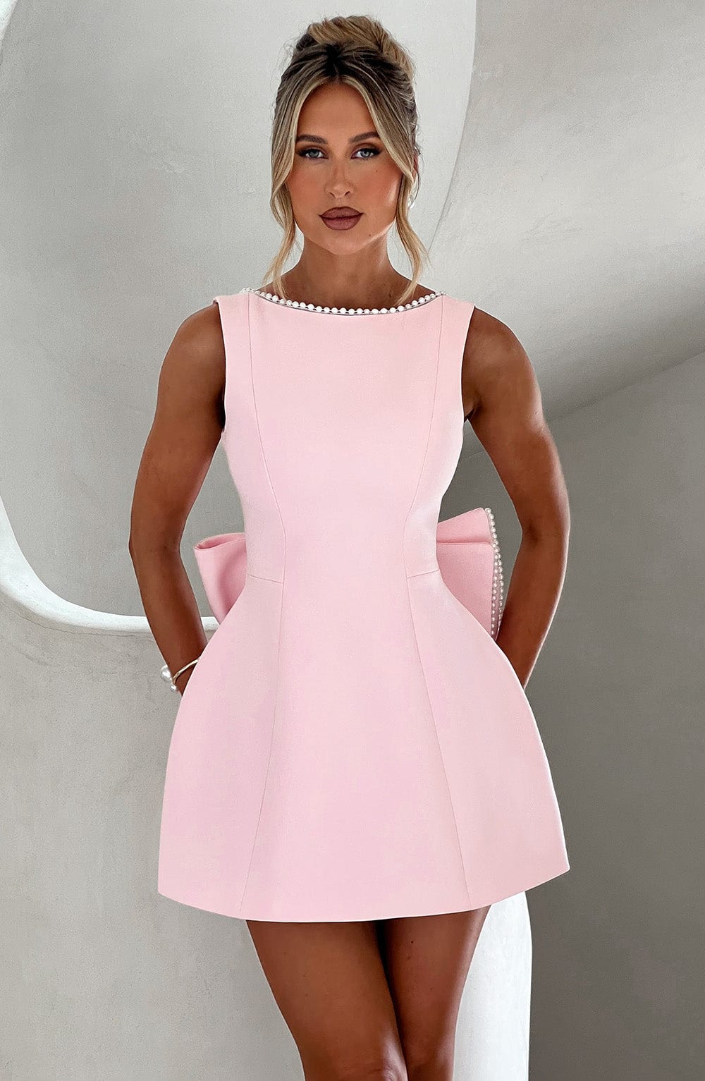 Women's Fashionable Structured Mini Wedding Guest Dress  for Special Events
