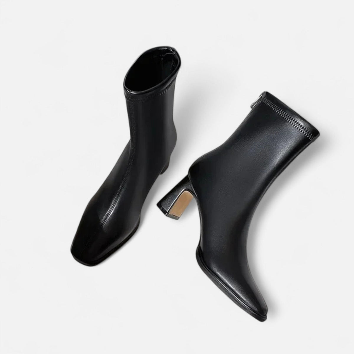 Women’s Retro Thick Outdoor Square-Toe Ankle Heel Boots
