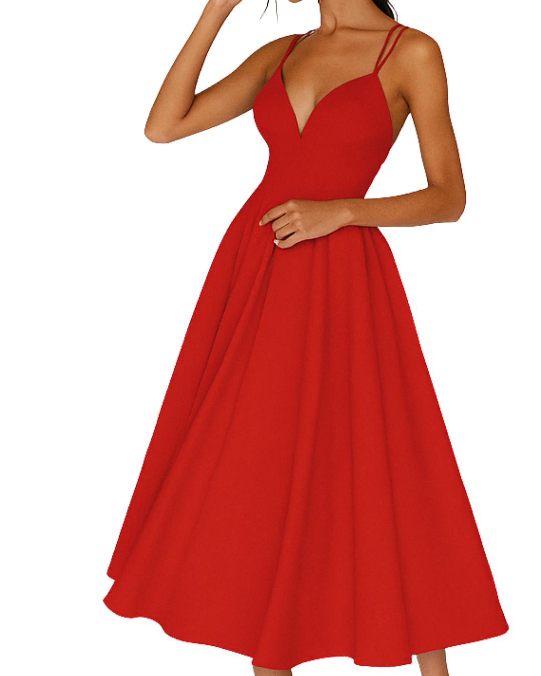 Women’s Chic Strappy Midi Wedding Guest Dresses for Elegant Events