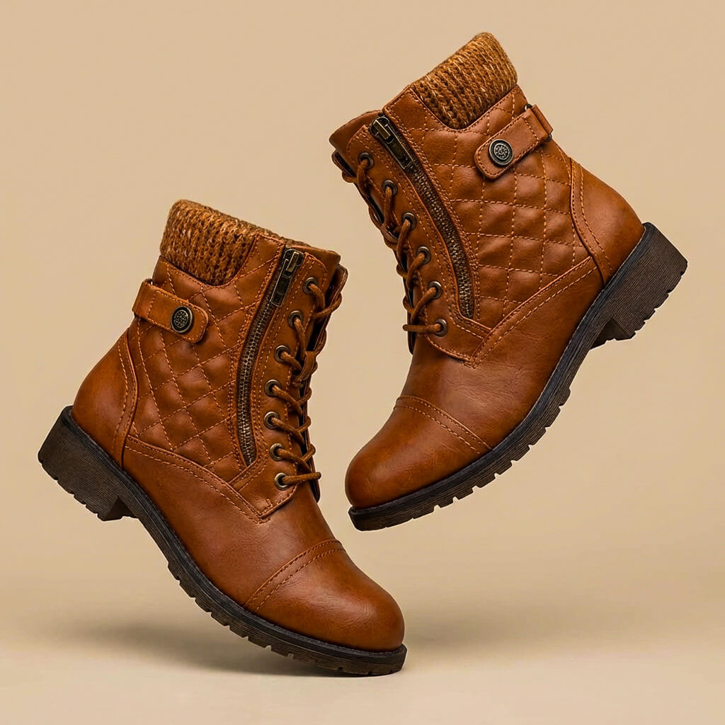 Celvian | Women’s Quilted Leather Ankle Boots