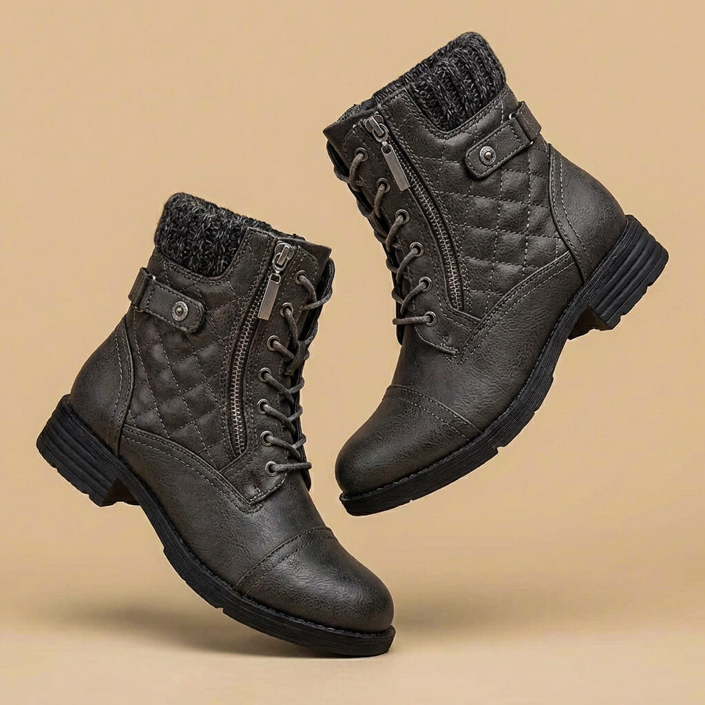 Celvian | Women’s Quilted Leather Ankle Boots
