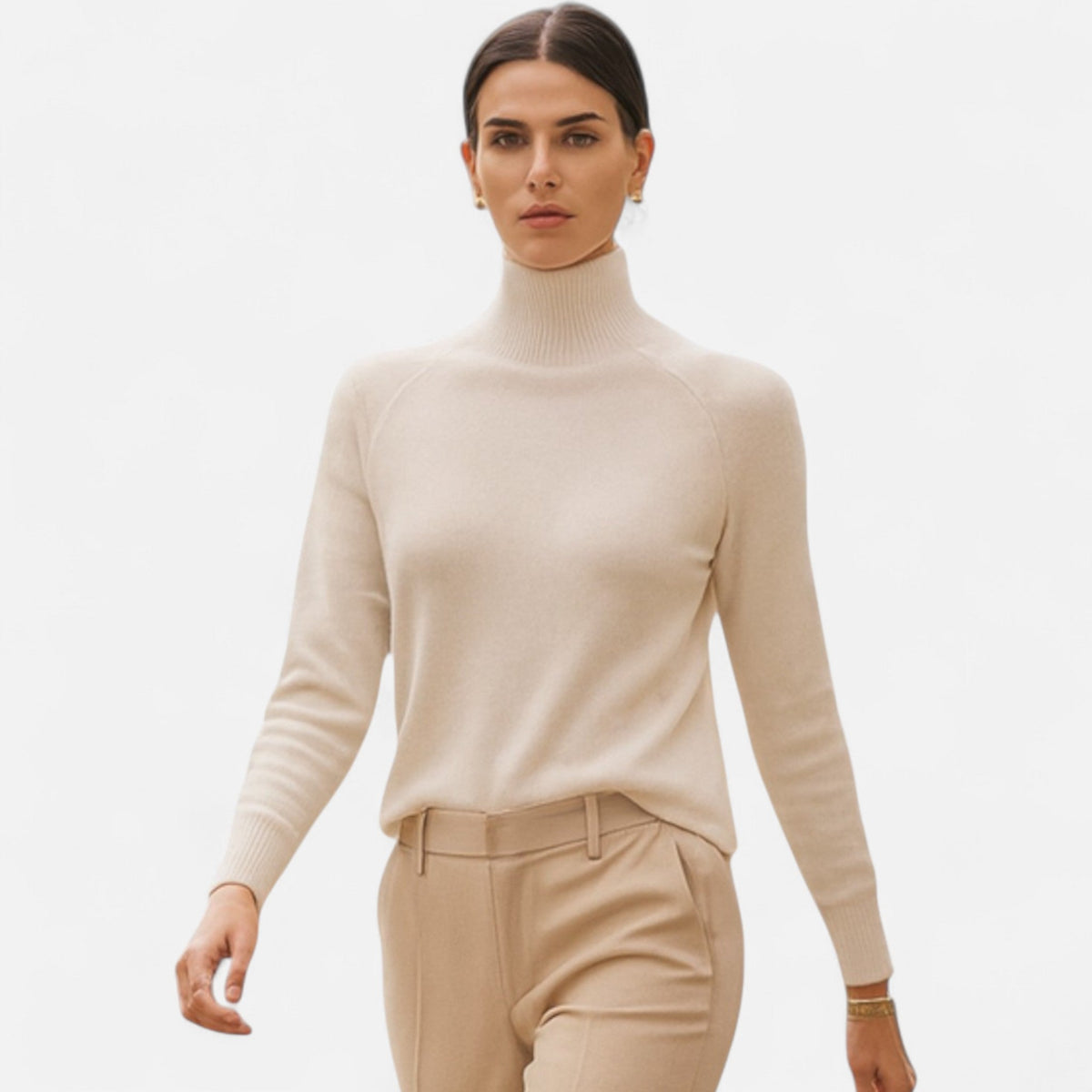 Timeless Merino Warm Mock-Neck Sweater for Women