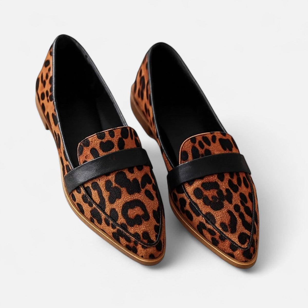 Women’s Retro Formal Shallow Slip-on Loafers with Pointed-Toe