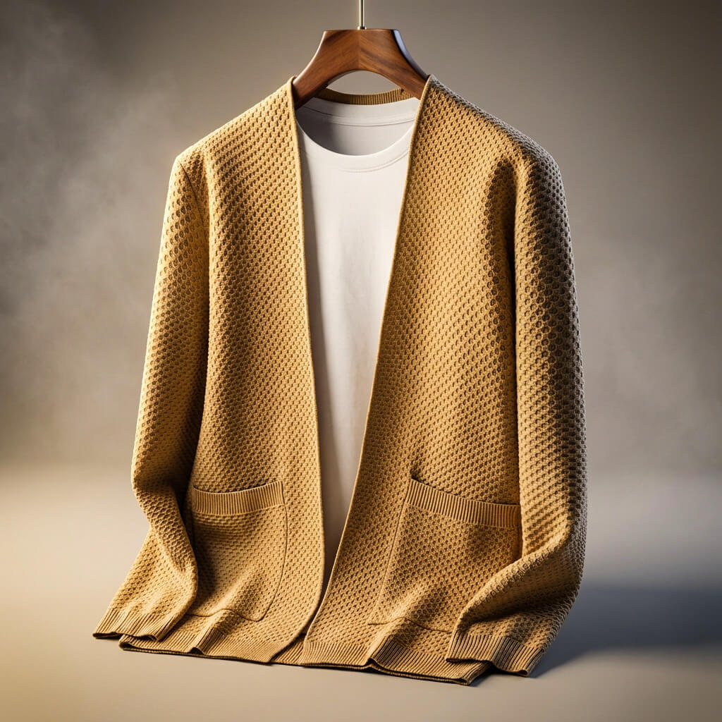 Coleste | Men’s Pima Cotton Honeycomb Knit Cardigan