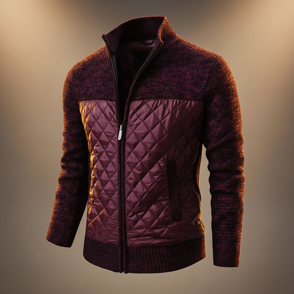 Cortiano | Men’s Chenille Wool-Blend Quilted Jacket