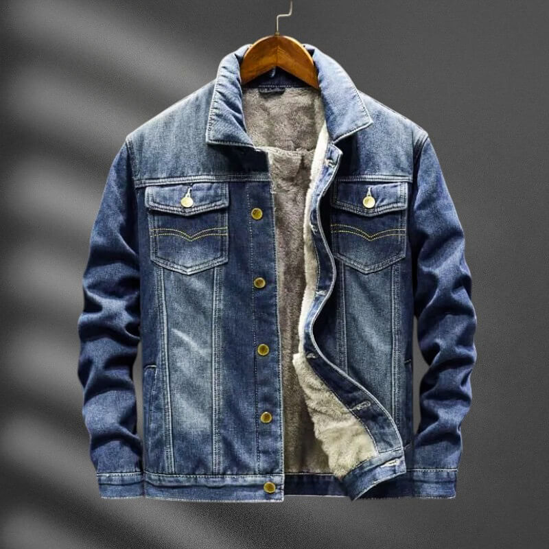 Denvar | Men’s Organic Cotton Denim Shearling Jacket