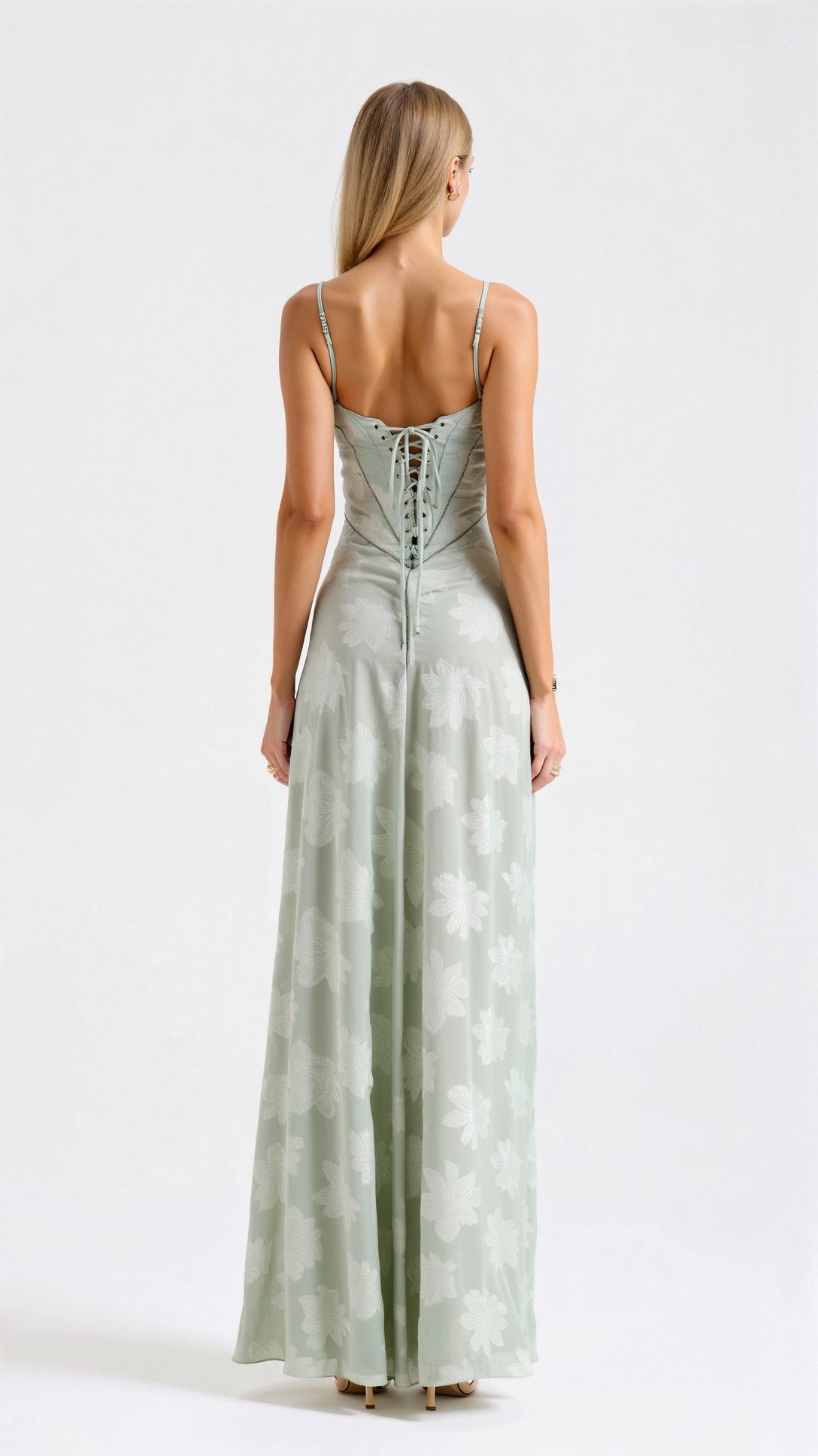 Women's Refined Bustier-Inspired Evening Maxi Wedding Guest Dress