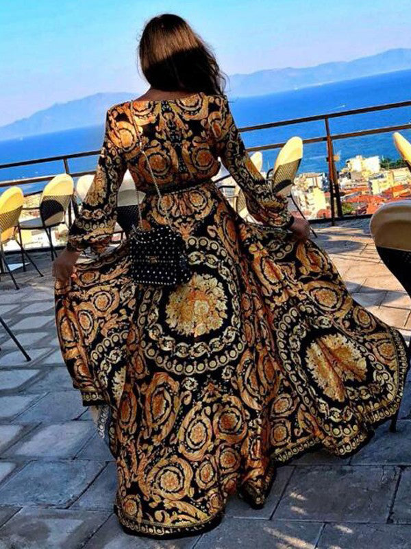 Enchanting Flowy Sunny Party Bohemian Maxi Dress for Women