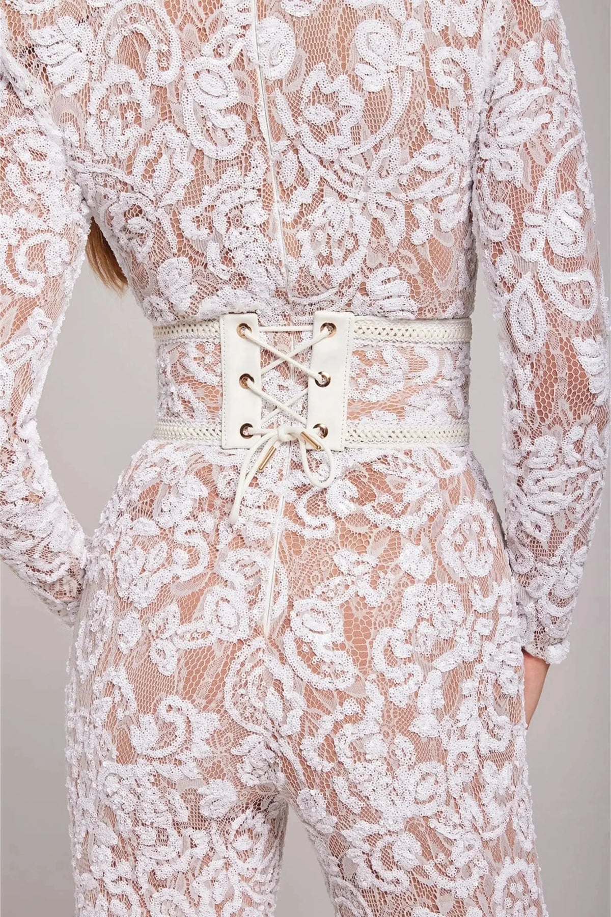 Olivie | Women’s Embellished Flared Evening Jumpsuit
