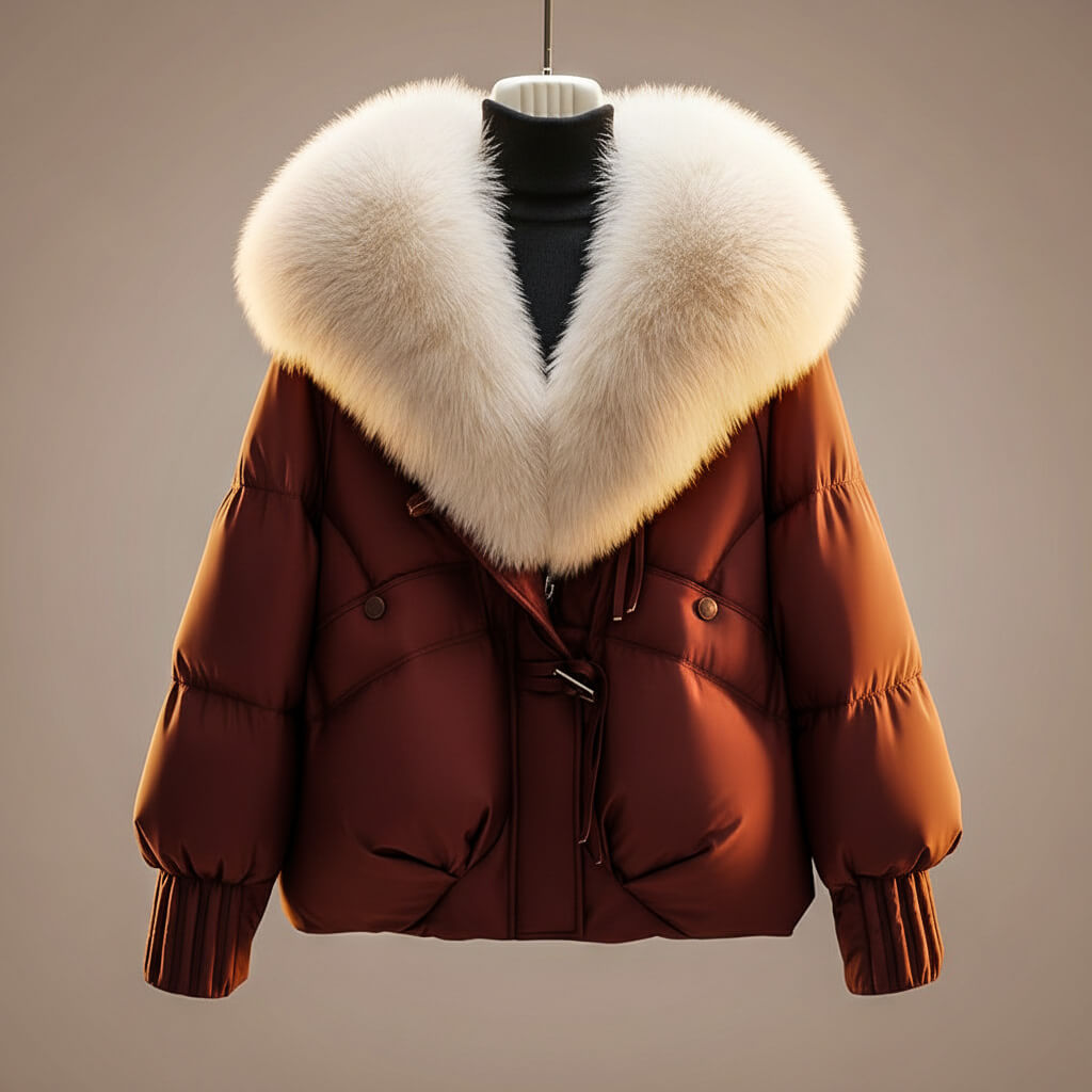 Magelle | Women’s Short Fur-Trim Coat