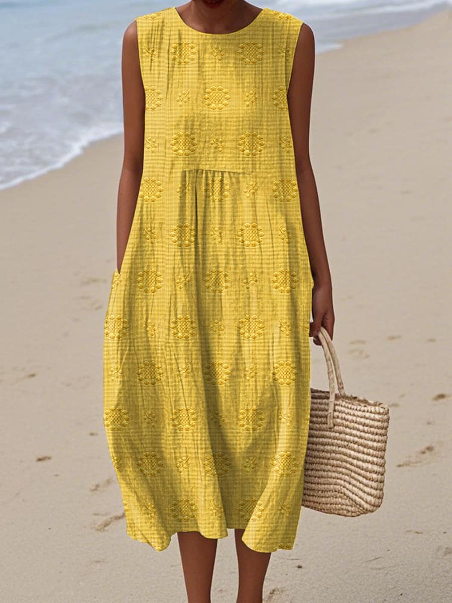 Timeless Flowing Embroidered Summer Dress for Everyday Wear and Events