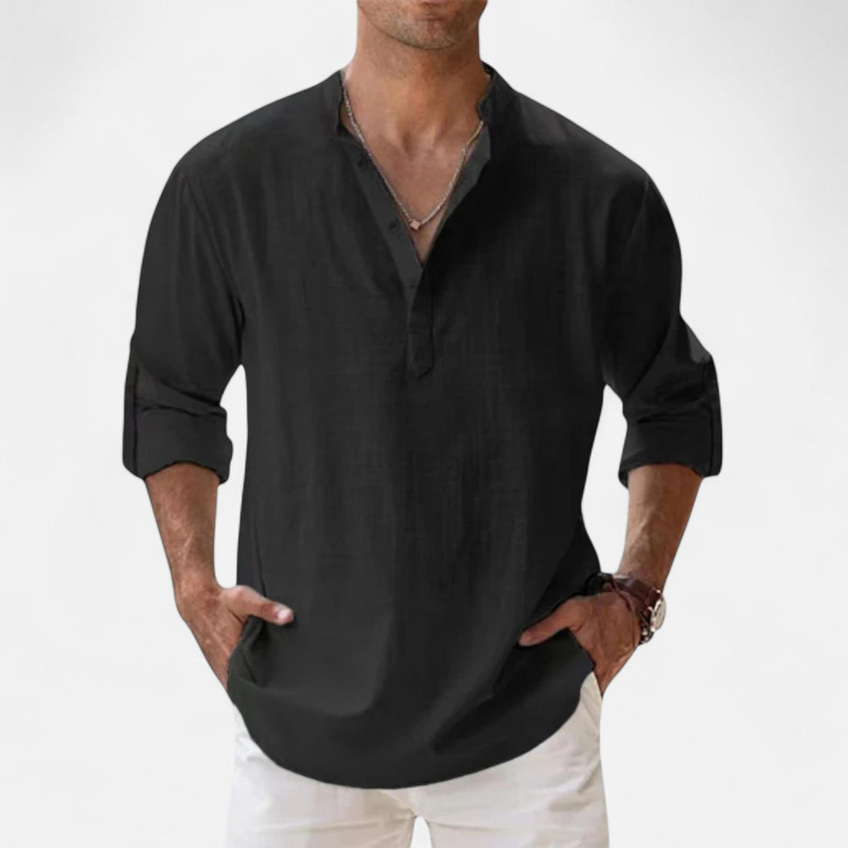 Santi | Men’s Linen Beach Shirt