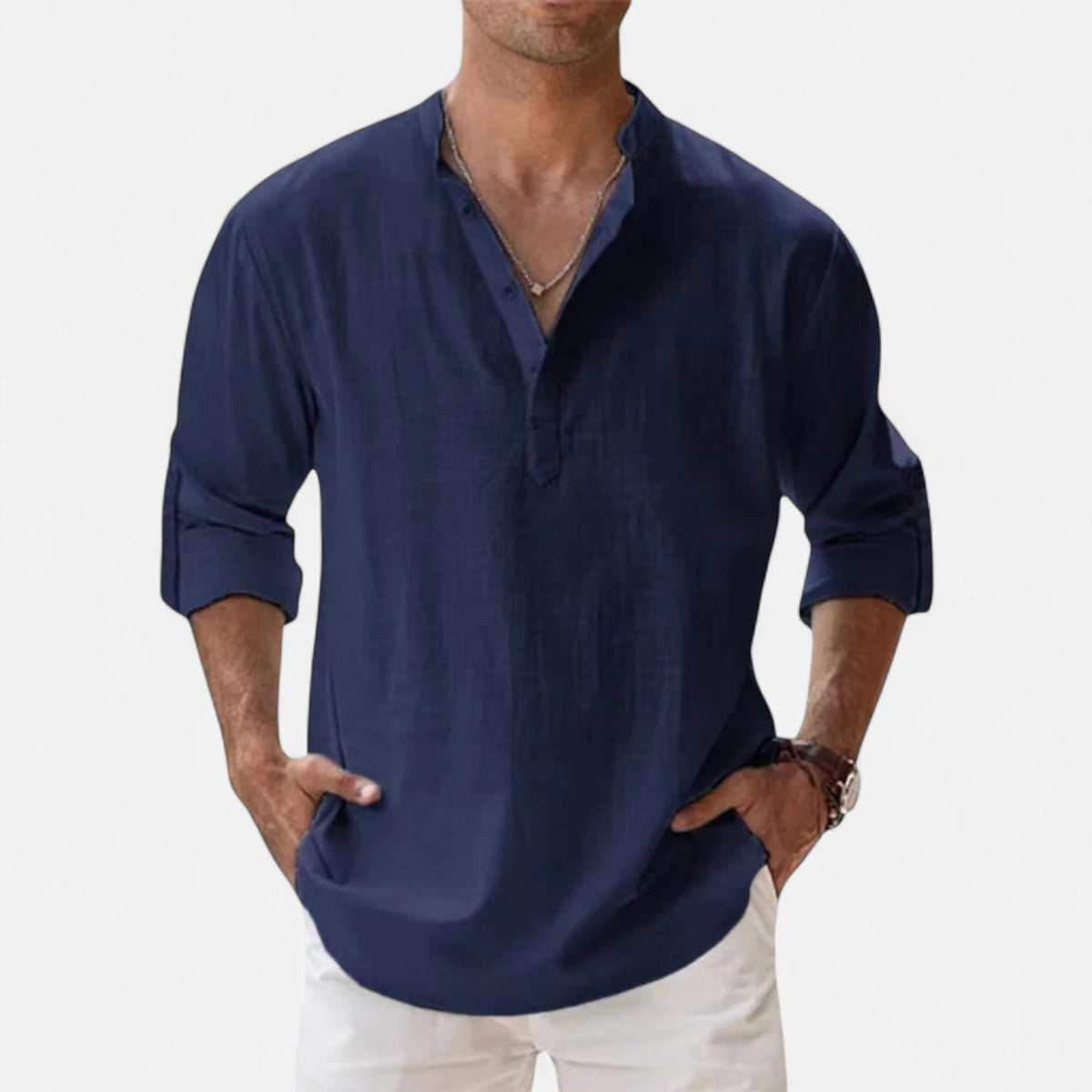 Santi | Men’s Linen Beach Shirt