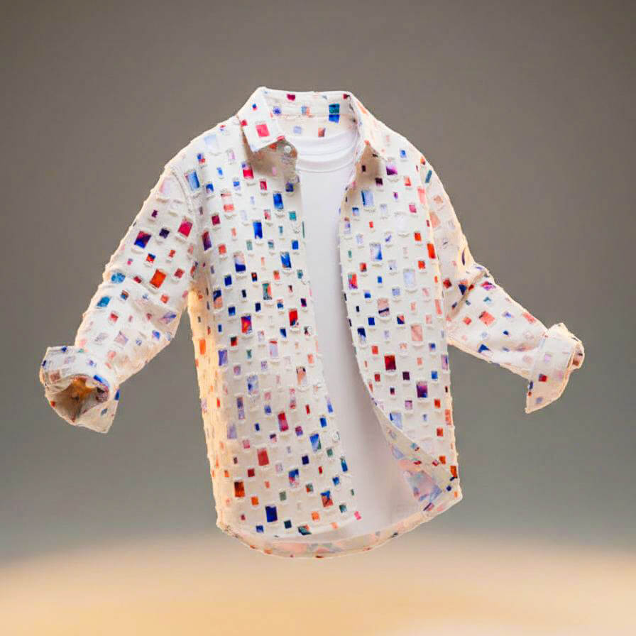 Mosaic | Men’s Premium Cotton Blend Patchwork Shirt
