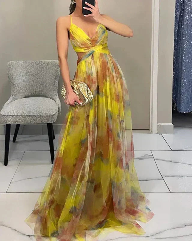 Women's Elegance Stunning Summer Floral Maxi Dress