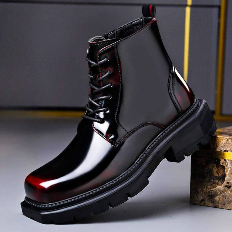 Vantello | Men’s Vintage Gloss Leather Boots