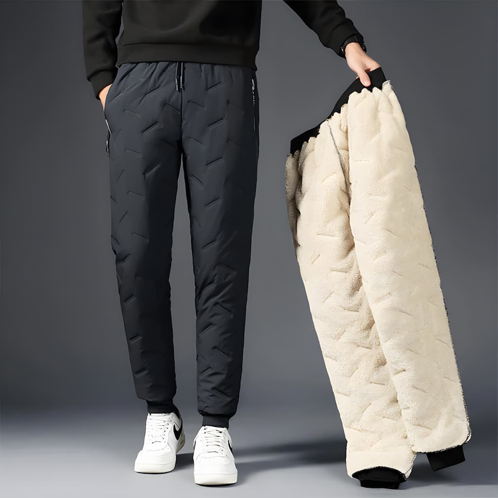 Women's Functional Waterproof Thermal Pants with Thick Sherpa Lining and Pockets