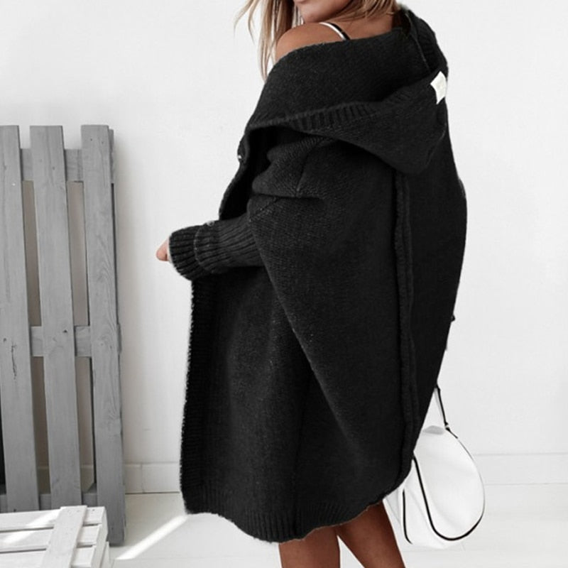 Women's Winter Long Oversized Fashion Open Front Cardigan