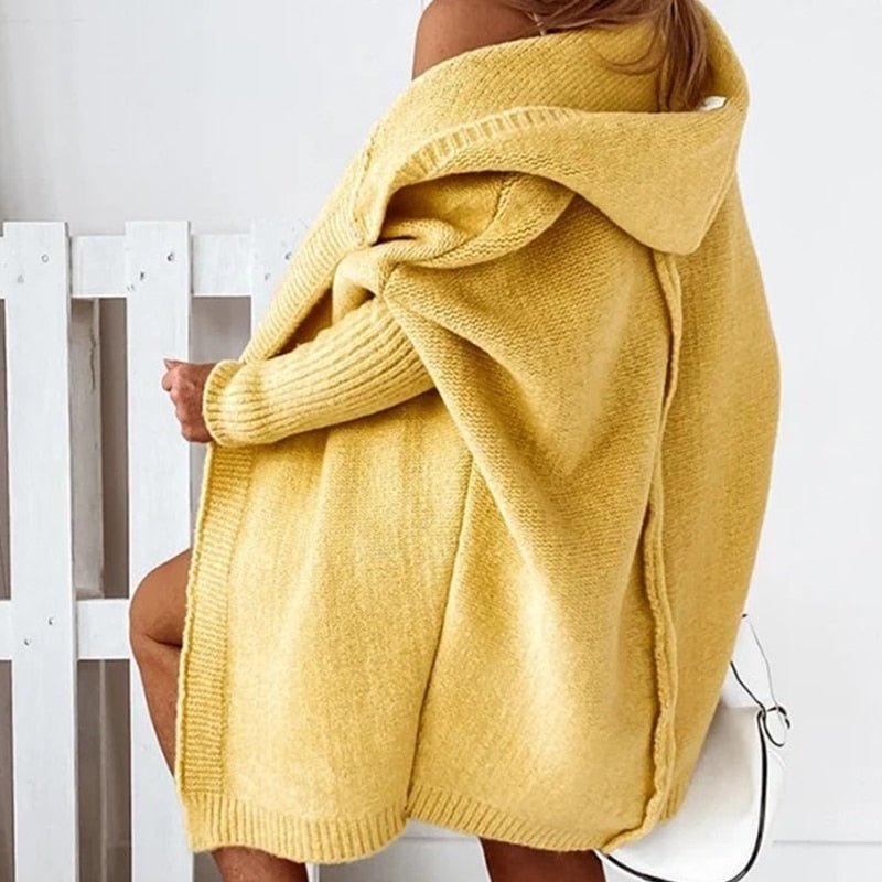 Women's Winter Long Oversized Fashion Open Front Cardigan