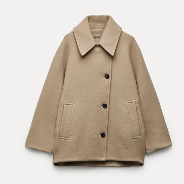 Women's Stylish Button Formal Warm Oversized Coat for Winter