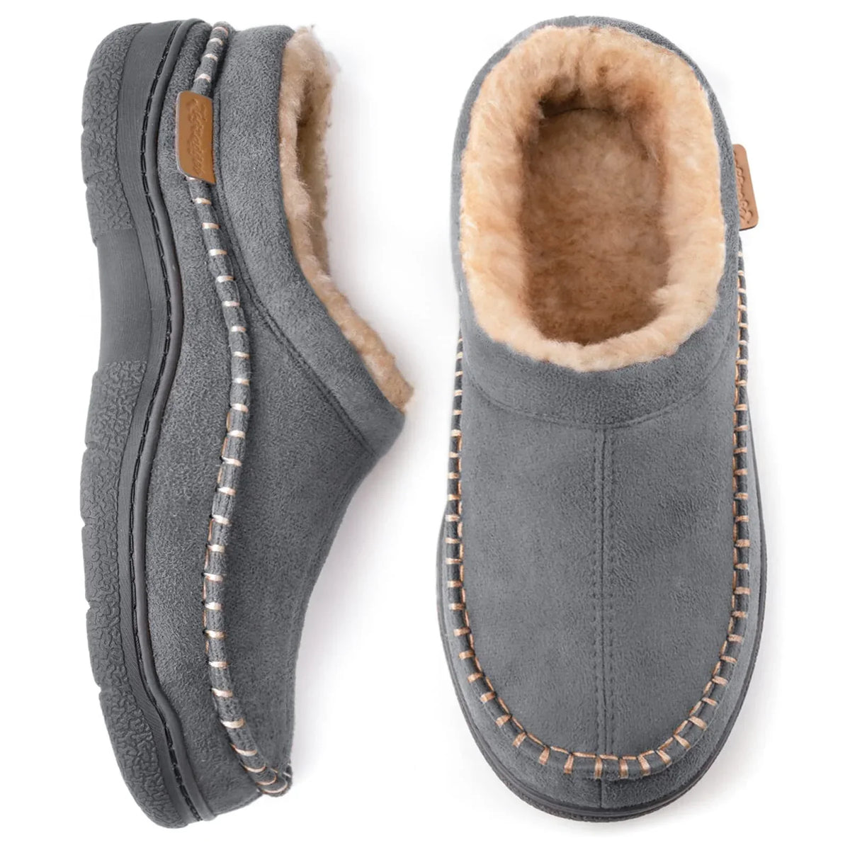 Men's Reliable Stable Non-Slip Pain Relief Home Slippers with Closed-Toe Design